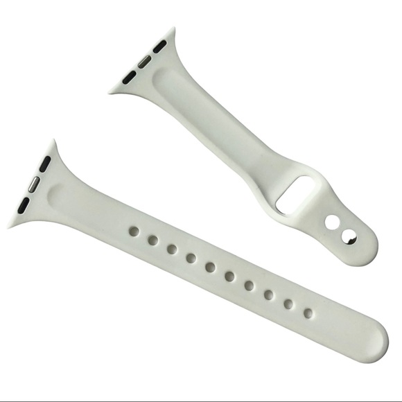 5/$20 NEW WHiTE SliM Silicone Sport Band Apple Watch 38/40/41mm M - Picture 4 of 7